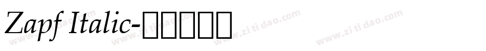 Zapf Italic字体转换